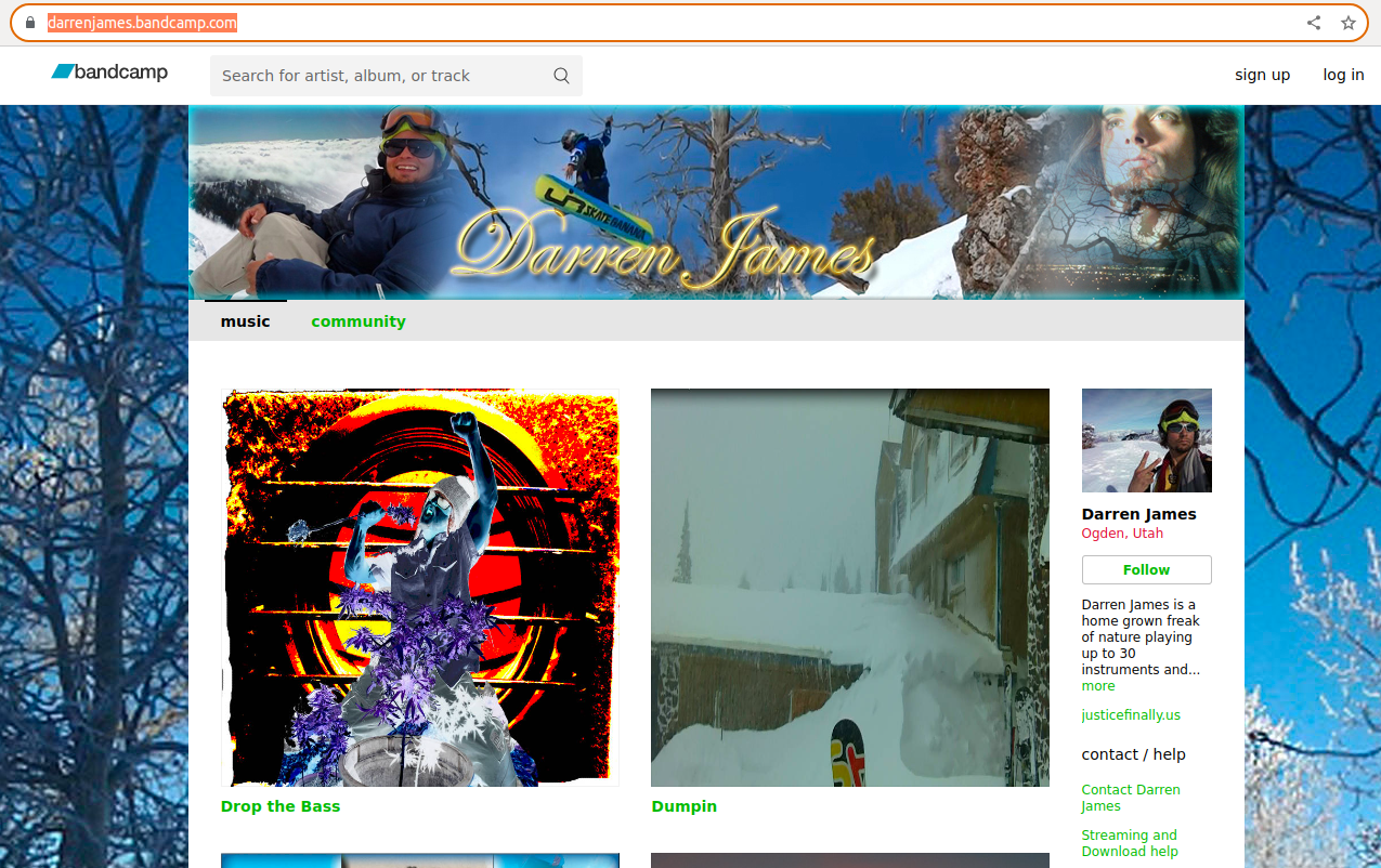Darren James Bandcamp Music Site